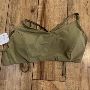 CRZ YOGA Women's Bikini Top Lace Up Swimsuit Crisscross Bathing Suit Swim Sports